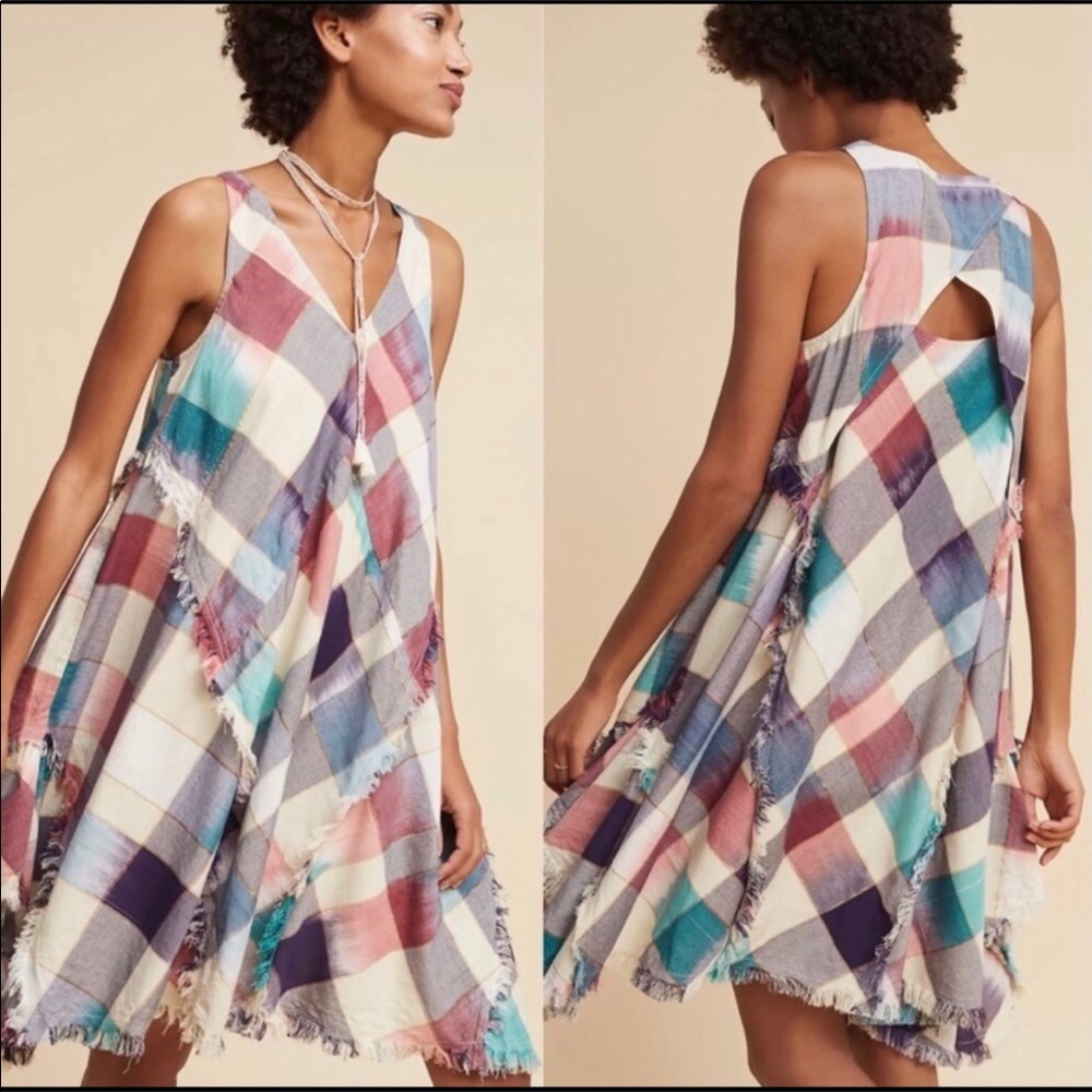 Anthropologie Maeve Patchwork Handkerchief Dress